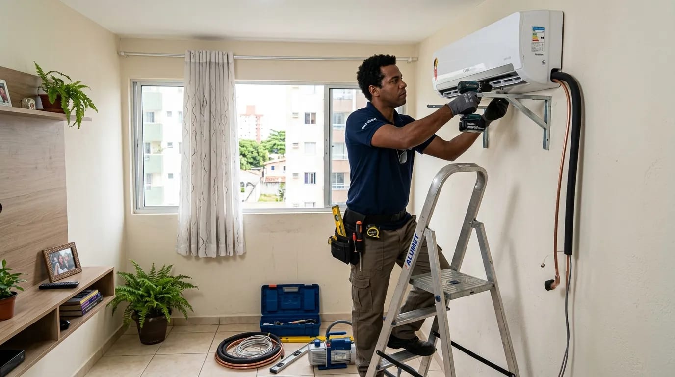 Instalação de ar-condicionado split em Belém‑PA