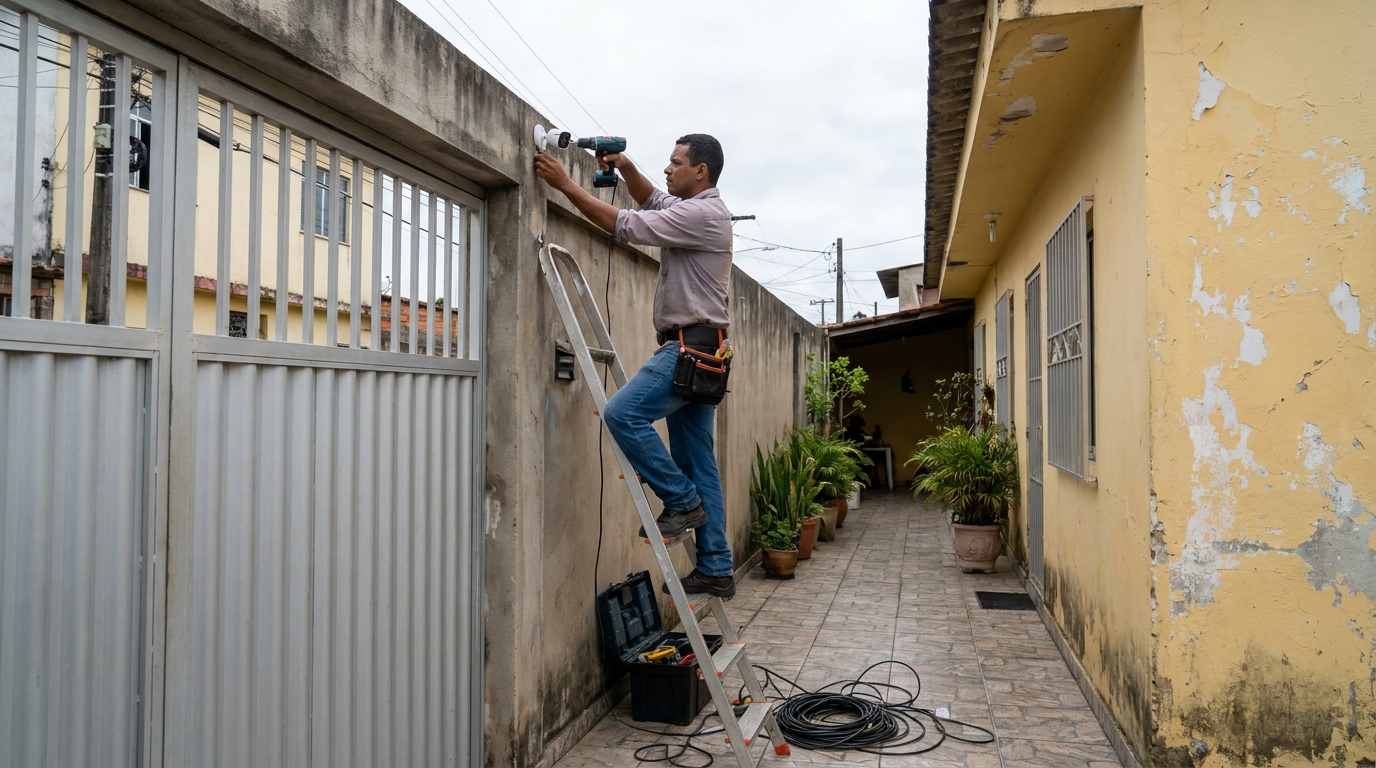 Passagem de cabeamento em Belém‑PA